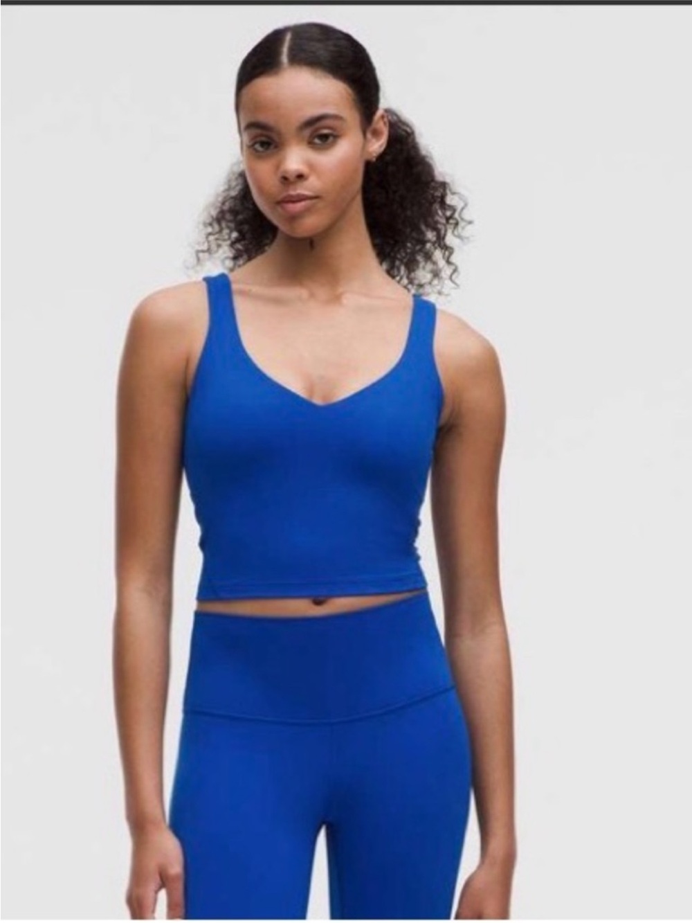lululemon athletica Royal Blue Crop Tank Top
